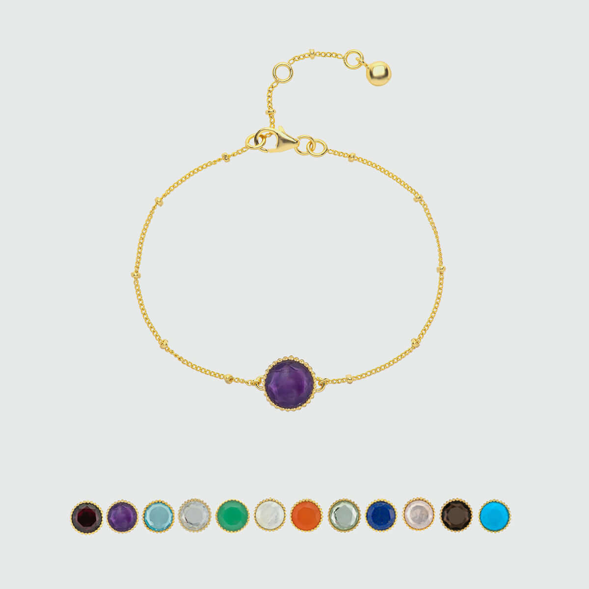 BARCELONA BRACELET GOLD IRIDESCENT RUBY RED main image 1