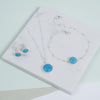 Barcelona December Birthstone Turquoise & Silver Jewellery Set-Auree Jewellery