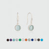 Barcelona Sterling Silver Birthstone Hook Earrings-Auree Jewellery
