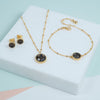 Barcelona November Birthstone Smokey Quartz & Gold Vermeil Jewellery Set-Auree Jewellery