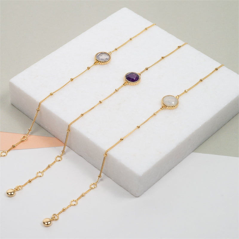 Barcelona October Birthstone Rose Quartz & Gold Vermeil Jewellery Set-Auree Jewellery