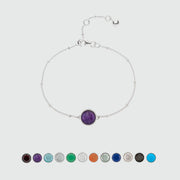 Barcelona Birthstone Silver Bracelet-Auree Jewellery