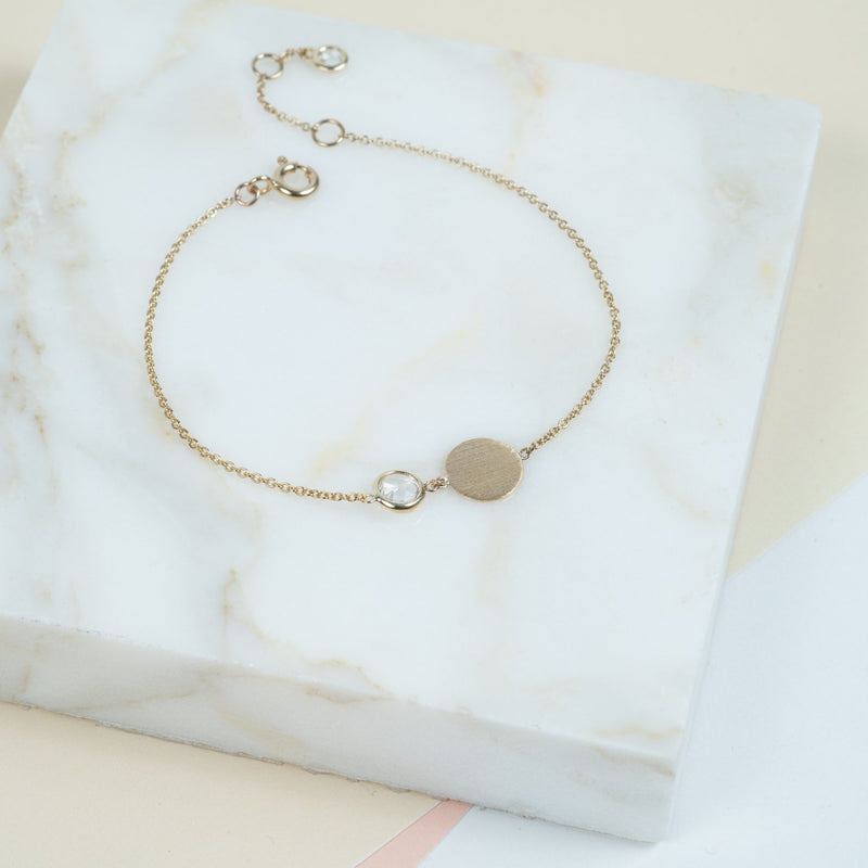 April birthstone wishing bracelet with crystal| Dogeared
