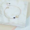 Bali 9ct Gold Lapis Lazuli September Birthstone Bracelet-Auree Jewellery