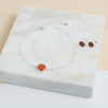 Barcelona Silver July Carnelian Birthstone Bracelet-Auree Jewellery