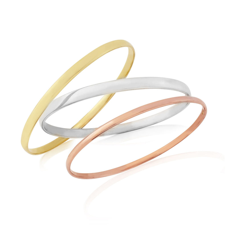 Brompton 9ct Rose Gold Bangle-Auree Jewellery