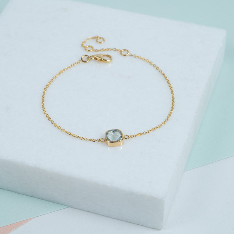 Bracelets & Bangles - Brooklyn Green Amethyst & Gold Vermeil Bracelet