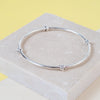 Burnsall Sterling Silver Knot Bangle-Auree Jewellery