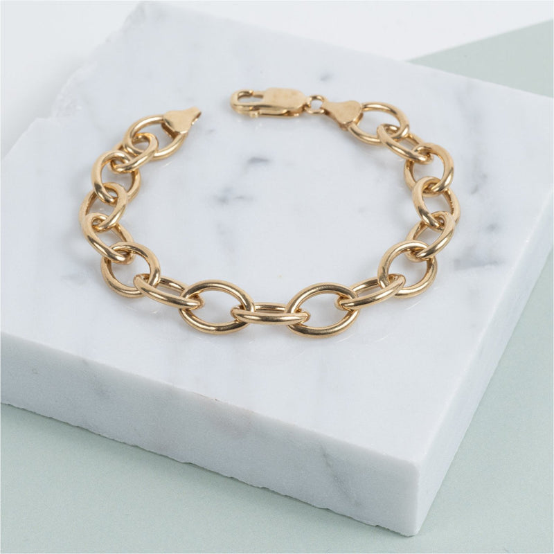 Compton Gold Vermeil Oval Trace Bracelet
