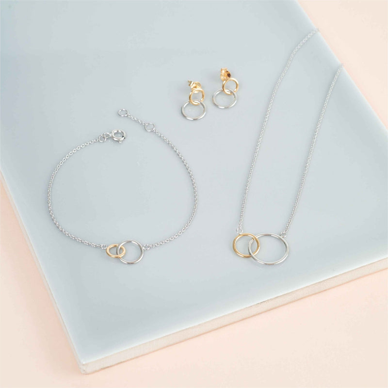 Bracelets & Bangles - Kelso Sterling Silver & Yellow Gold Bracelet