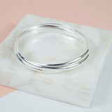 Knightsbridge Silver Russian Wedding Bangle-Auree Jewellery