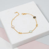 Bracelets & Bangles - Miramar Multi Gemstone & Gold Vermeil Friendship Bracelet