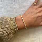 Sapa White Pearl & Yellow Gold Vermeil Nugget Bracelet