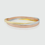 Walton 9ct Three Colour Gold Russian Wedding Bangle-Auree Jewellery