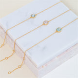 Brooklyn Aqua Chalcedony & Gold Vermeil Jewellery Set-Auree Jewellery