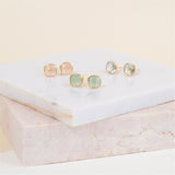 Brooklyn Aqua Chalcedony & Gold Vermeil Jewellery Set-Auree Jewellery