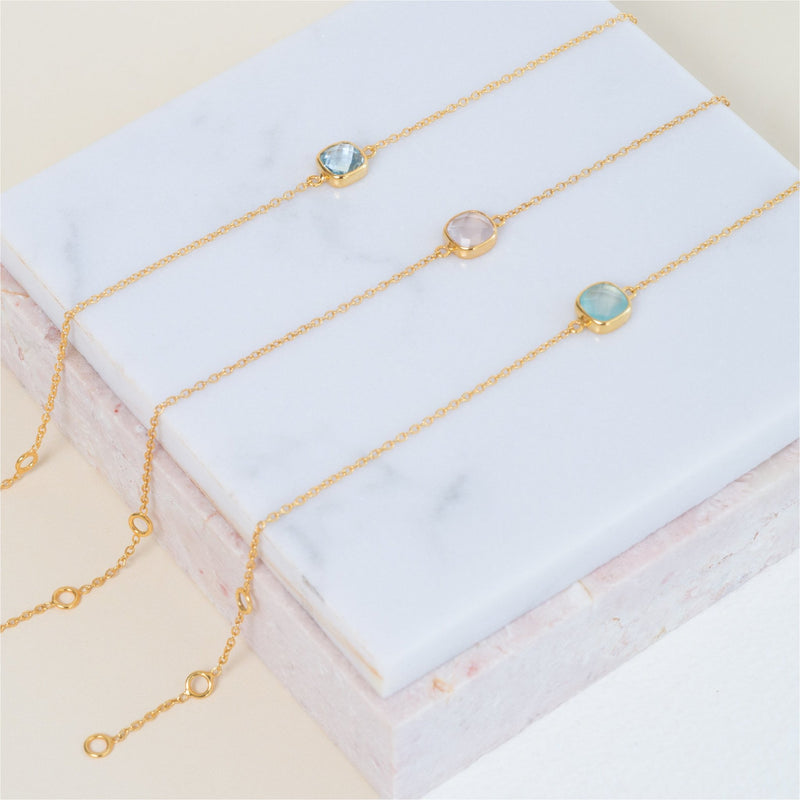 Brooklyn Rose Quartz & Gold Vermeil Jewellery Set-Auree Jewellery