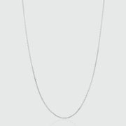 Marylebone 9ct White Gold Fine Trace Chain-Auree Jewellery