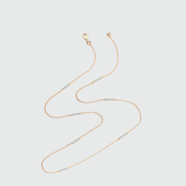 Chains - Westminster Gold Vermeil & Rice Pearl Spiga Chain Necklace
