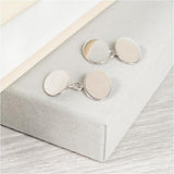 Albemarle Sterling Silver Oval Cufflinks-Auree Jewellery