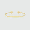 Curzon Gold Vermeil Torque Bangle-Auree Jewellery