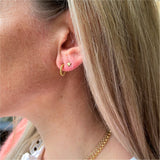 Alhambra Micro Twisted Gold Vermeil Hoop Earrings-Auree Jewellery