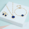 Barcelona September Lapis Lazuli Birthstone Hook Earrings-Auree Jewellery