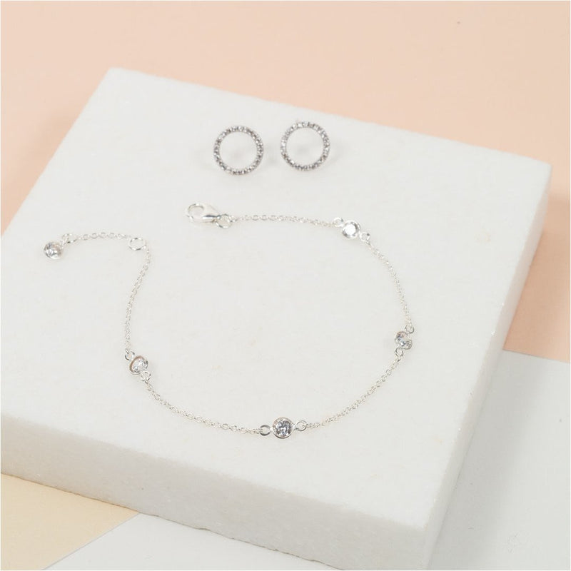 Earrings - Chora Sterling Silver & Cubic Zirconia Jewellery Set