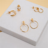 Cordoba Triple Gold Vermeil Hoop Earrings-Auree Jewellery