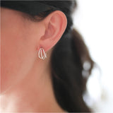 Earrings - Cordoba Triple Sterling Silver Hoop Earrings