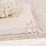 Earrings - Deia Piccolo Sterling Silver Kiss Hoop Earrings