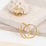 Deia Piccolo Yellow Gold Vermeil Kiss Hoop Earrings-Auree Jewellery