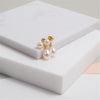 Glebe Double White Pearl & Gold Vermeil Drop Earrings-Auree Jewellery