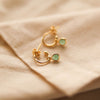 Hampton Emerald & Gold Vermeil Interchangeable Gemstone Drops-Auree Jewellery