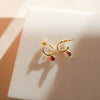 Hampton Ruby & Gold Vermeil Interchangeable Gemstone Drops-Auree Jewellery