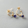Hampton Sapphire & Gold Vermeil Interchangeable Gemstone Drops-Auree Jewellery