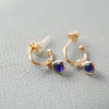 Hampton Sapphire & Gold Vermeil Interchangeable Gemstone Earrings-Auree Jewellery