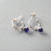 Hampton Sapphire & Silver Interchangeable Gemstone Drops-Auree Jewellery