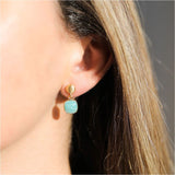 Earrings - Iseo Amazonite & Gold Vermeil Earrings