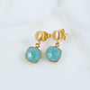 Iseo Amazonite & Gold Vermeil Earrings-Auree Jewellery