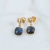 Iseo Labradorite & Gold Vermeil Earrings-Auree Jewellery