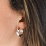 Earrings - Knightsbridge Silver Triple Russian Wedding Earrings