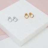 Manacor Friendship Sterling Silver Kiss Stud Earrings-Auree Jewellery