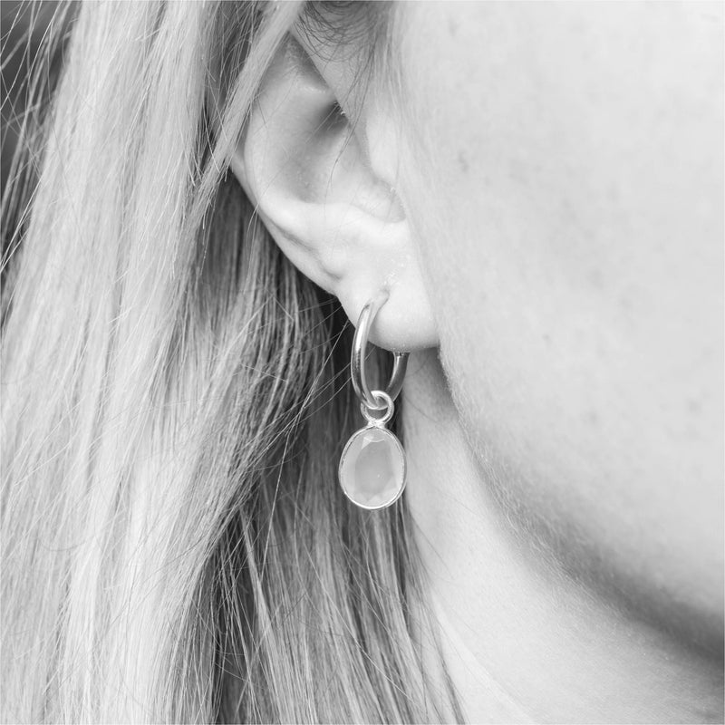 Earrings - Manhattan Gold & Blue Topaz Interchangeable Gemstone Drops