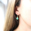 Manhattan Gold & Chrysoprase Interchangeable Gemstone Earrings-Auree Jewellery