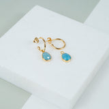 Manhattan Gold Interchangeable Gemstone Earrings-Auree Jewellery