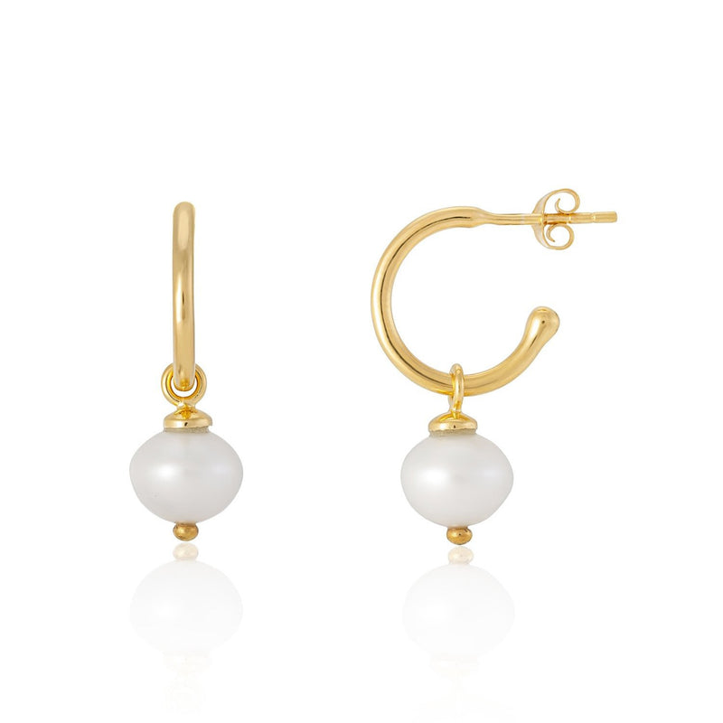 Manhattan Gold & Pearl Interchangeable Drops-Auree Jewellery