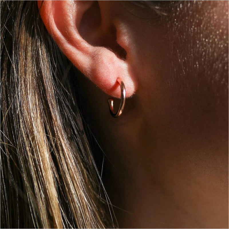 Earrings - Manhattan Gold Vermeil Hoop Earrings