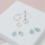 Manhattan Silver & Blue Topaz Interchangeable Gemstone Drops-Auree Jewellery