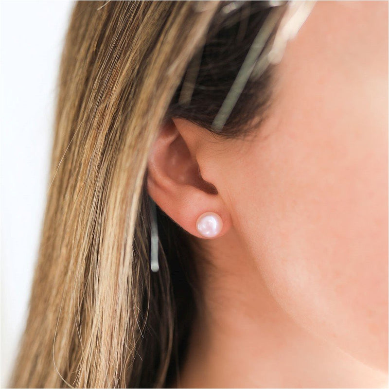 Molina Pink Freshwater Pearl Stud Earrings